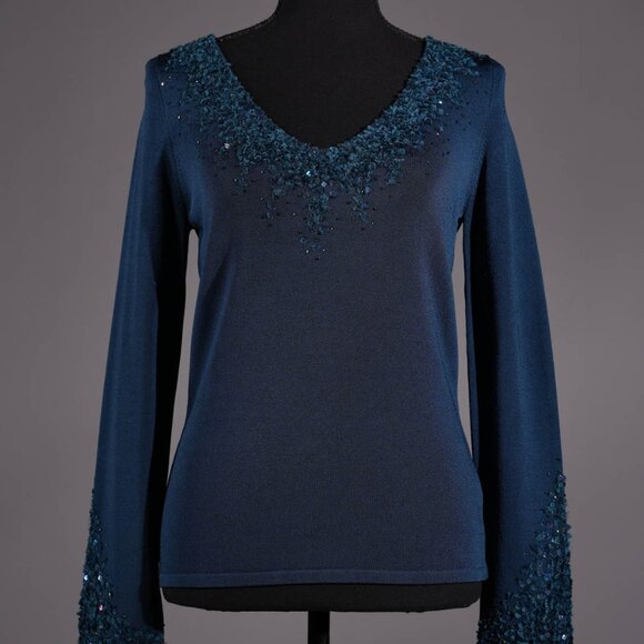 Dana Buchman Floral Top - Picture 1 of 4